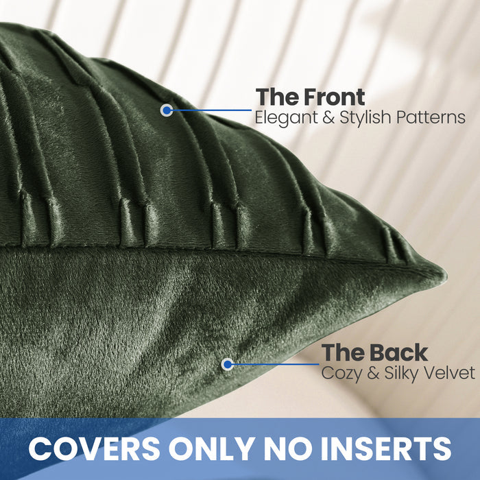 Ystyle 2 Pieces Velvet Cushion Covers 60x60cm Hidden Zipper-YSTYLE