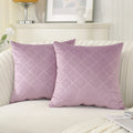 YSTYLE 2 Pieces Velvet Cushion Covers Embossed Geometric-YSTYLE