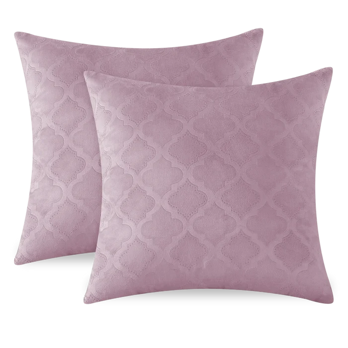 YSTYLE 2 Pieces Velvet Cushion Covers Embossed Geometric-YSTYLE