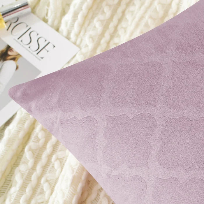 YSTYLE 2 Pieces Velvet Cushion Covers Embossed Geometric-YSTYLE