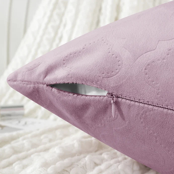 YSTYLE 2 Pieces Velvet Cushion Covers Embossed Geometric-YSTYLE
