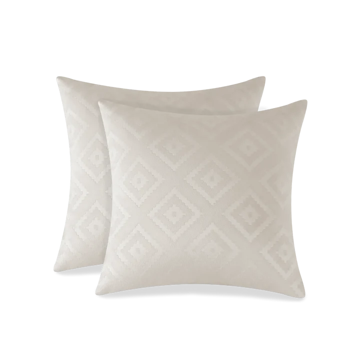 YSTYLE 2 Pieces Velvet Sofa Cushion Covers Embossed Geometric-YSTYLE