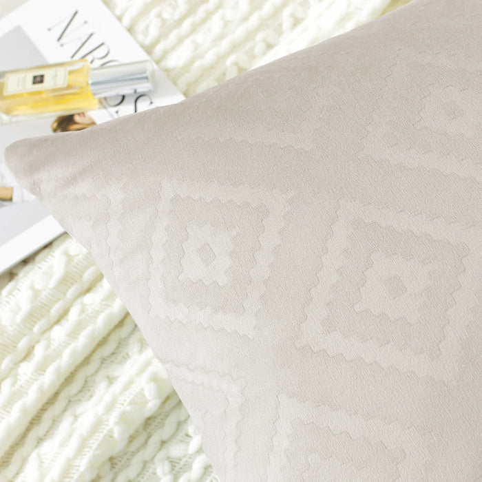 YSTYLE 2 Pieces Velvet Sofa Cushion Covers Embossed Geometric-YSTYLE