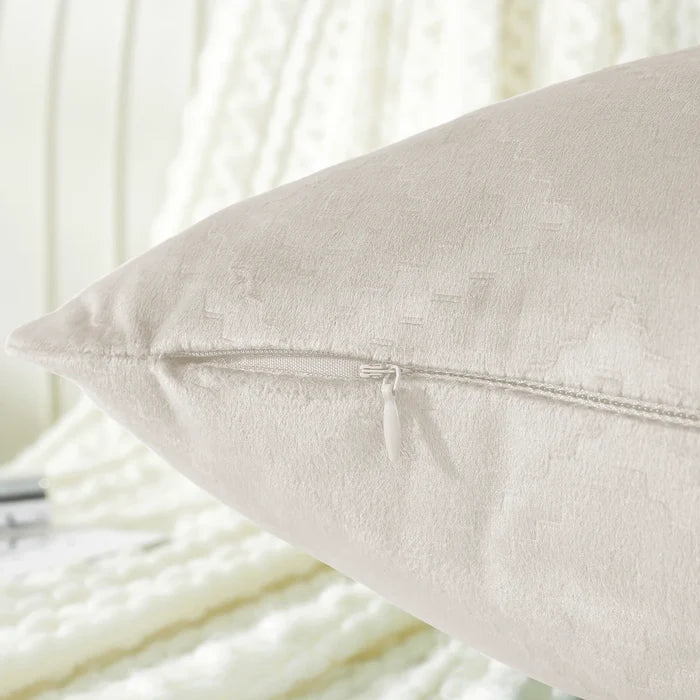 YSTYLE 2 Pieces Velvet Sofa Cushion Covers Embossed Geometric-YSTYLE