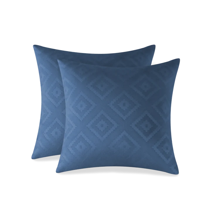 YSTYLE 2 Pieces Velvet Sofa Cushion Covers Embossed Geometric-YSTYLE