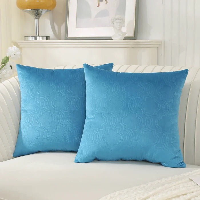 YSTYLE 2 Pieces Velvet Sofa Cushion Covers Geometric Design-YSTYLE