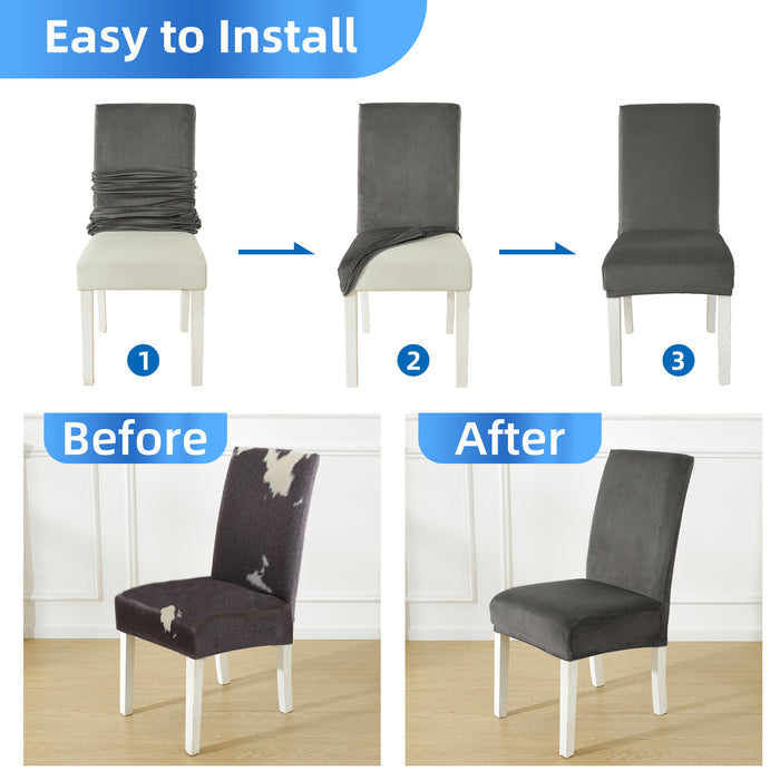 YSTYLE 2 Pieces Velvet Stretch Chair Covers with Backrest