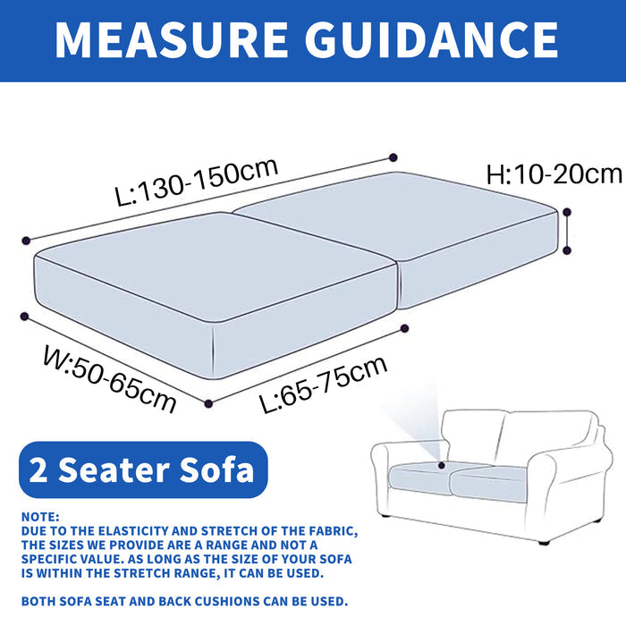 YSTYLE 2 Pieces Velvet Stretch Sofa Seat Cover 1 Seater Anti Slip