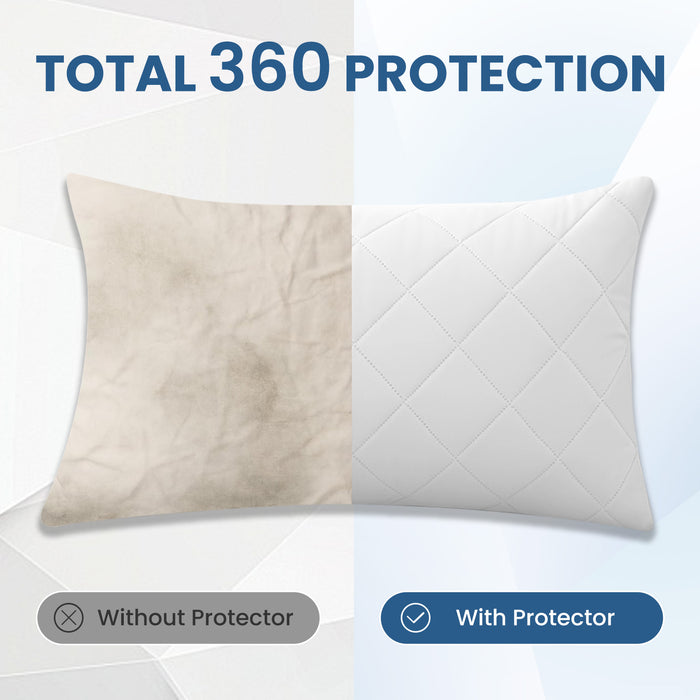 YSTYLE 2 Pieces Waterproof Bed Pillowcases 50x80cm Anti Mite-YSTYLE