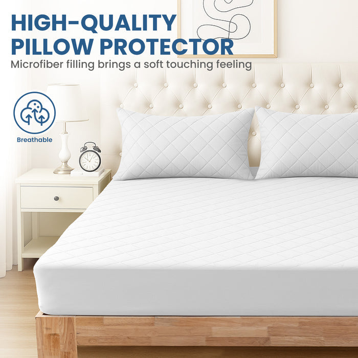 YSTYLE 2 Pieces Waterproof Bed Pillowcases 50x80cm Anti Mite-YSTYLE
