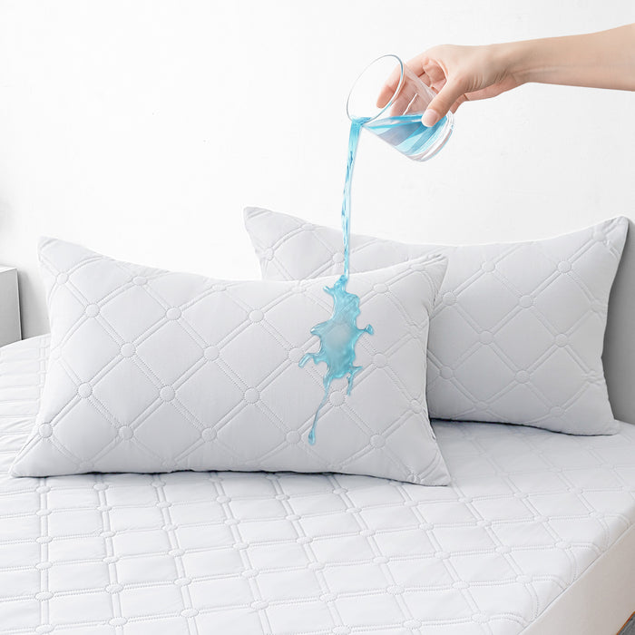 Ystyle 2 Pieces Waterproof Bed Pillowcases 50x80cm Hypoallergenic-YSTYLE