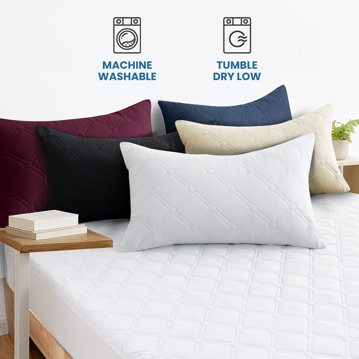 Ystyle 2 Pieces Waterproof Bed Pillowcases 50x80cm Hypoallergenic-YSTYLE