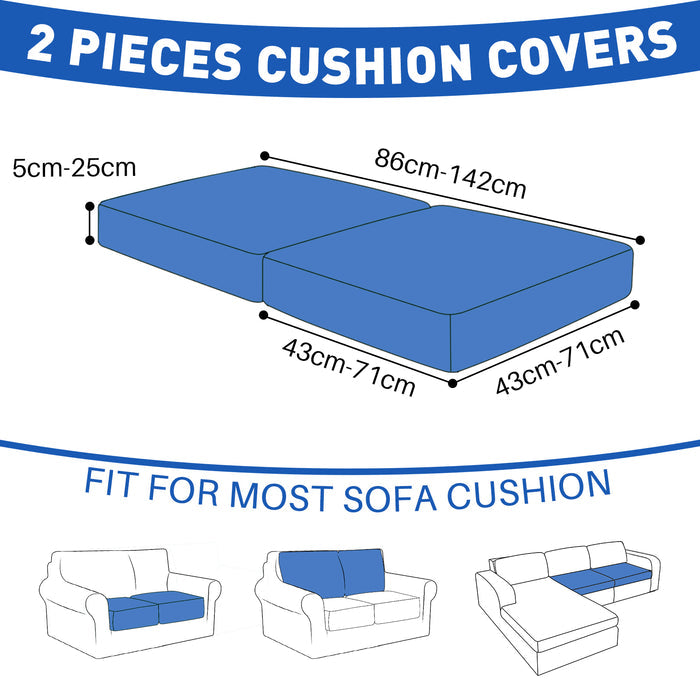 YSTYLE 2 Pieces Waterproof Stretch Sofa Seat Cover 1 Seater Geometric