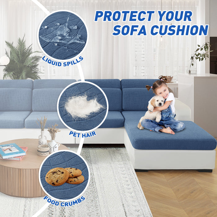 YSTYLE 2 Pieces Waterproof Stretch Sofa Seat Cover 1 Seater Geometric