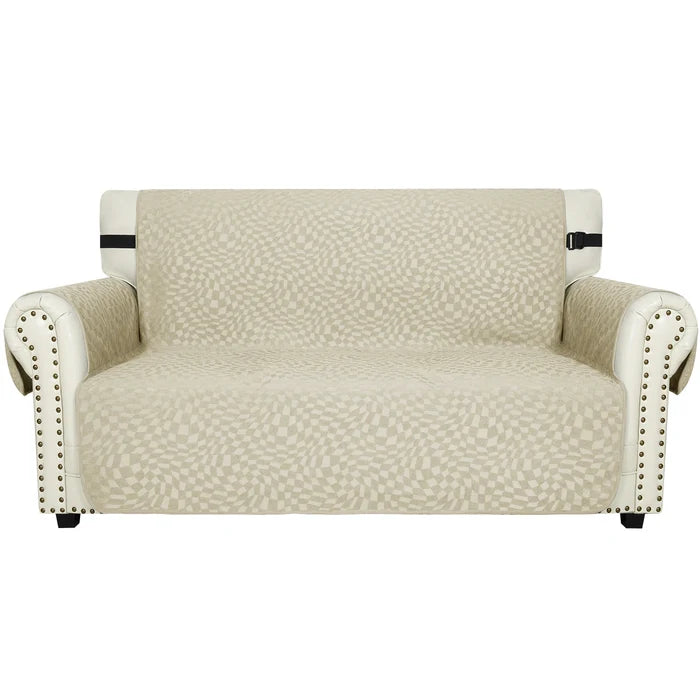 YSTYLE 2 Seater Sofa Cover with Side Pockets Anti Slip-YSTYLE