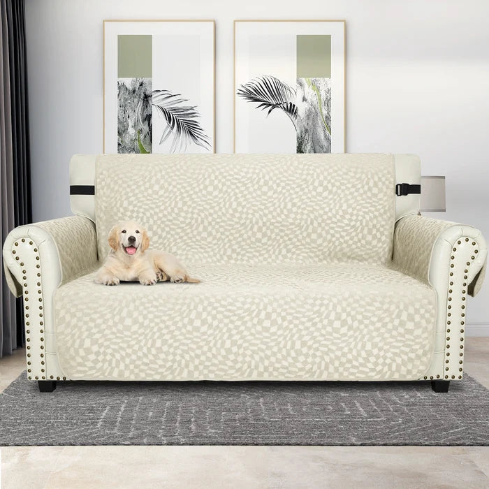 YSTYLE 2 Seater Sofa Cover with Side Pockets Anti Slip-YSTYLE