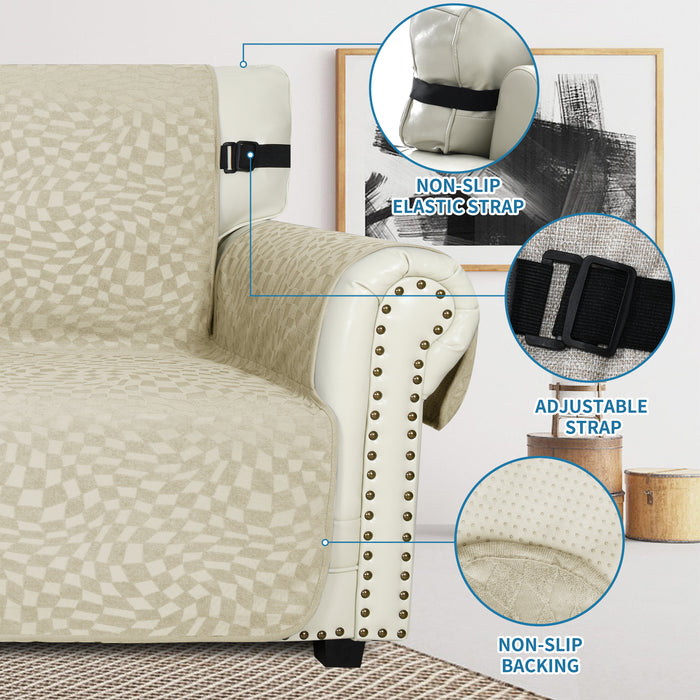 YSTYLE 2 Seater Sofa Cover with Side Pockets Anti Slip