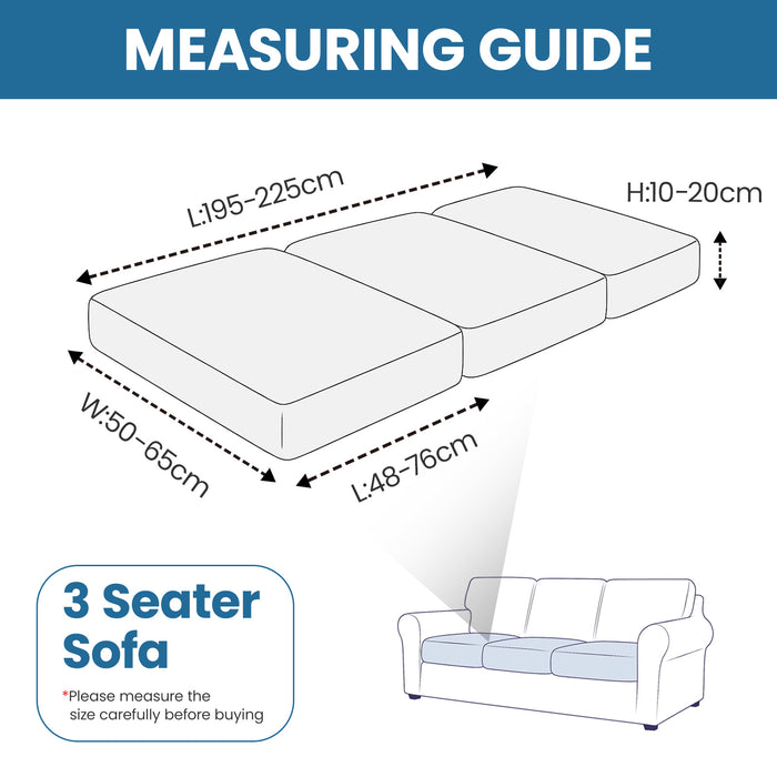 Ystyle 3 Piece Stretch Sofa Seat Cover 1 Seater Anti Slip Geometric-YSTYLE