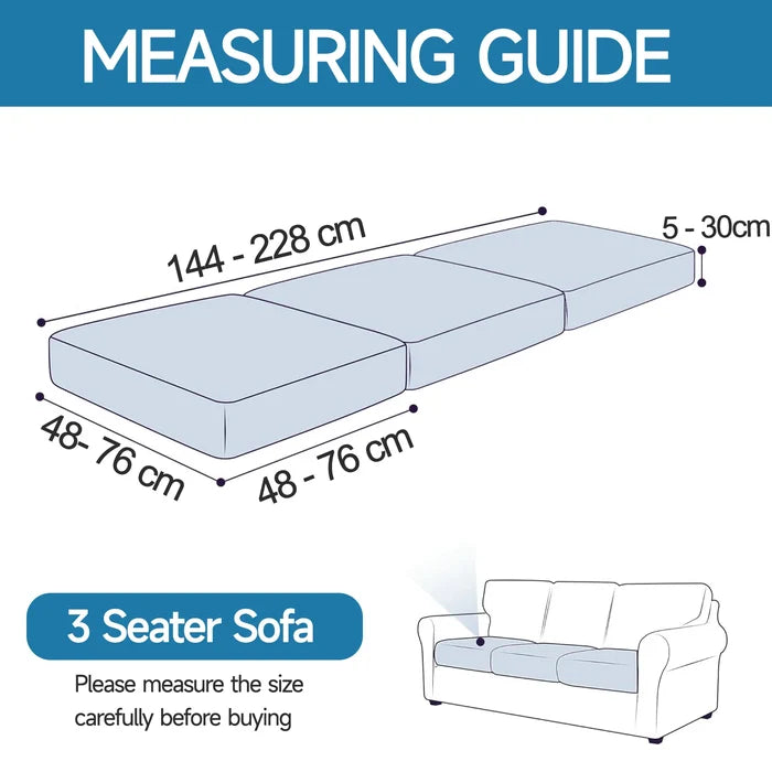 YSTYLE 3 Pieces Stretch Sofa Seat Cover 1 Seater Geometric Anti Slip-YSTYLE