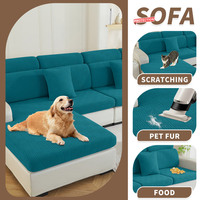 YSTYLE 3 Pieces Stretch Sofa Seat Cover 1 Seater Geometric Pattern