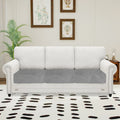 YSTYLE 3 Pieces Velvet Stretch Sofa Seat Cover 1 Seater Anti Slip-YSTYLE