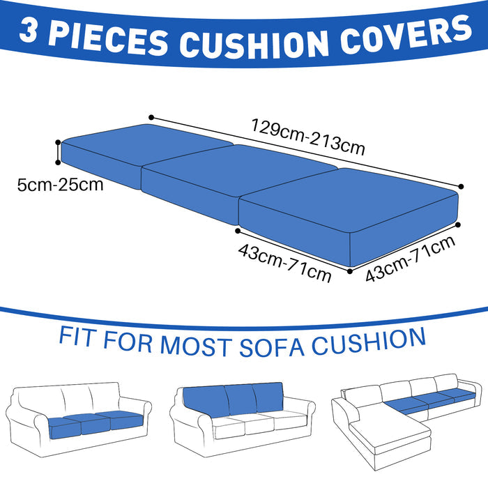 YSTYLE 3 Pieces Waterproof Stretch Sofa Seat Cover Large 1 Seater Geometric