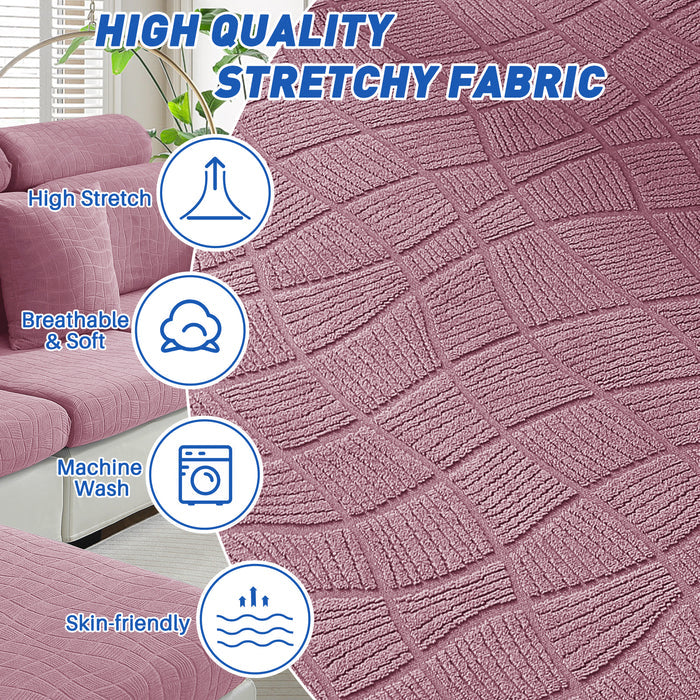 YSTYLE 3 Pieces Waterproof Stretch Sofa Seat Cover Large 1 Seater Geometric