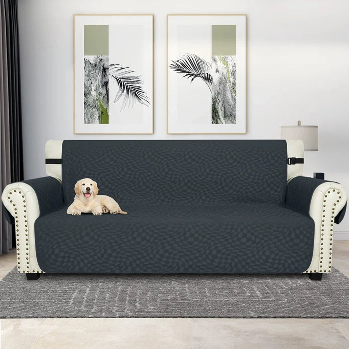 YSTYLE 3 Seater Sofa Cover with Side Pockets Anti Slip-YSTYLE