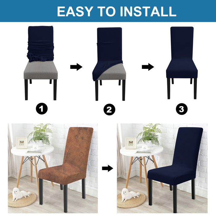YSTYLE 4 Pieces Soft Stretch Chair Covers with Backrest Universal Fit