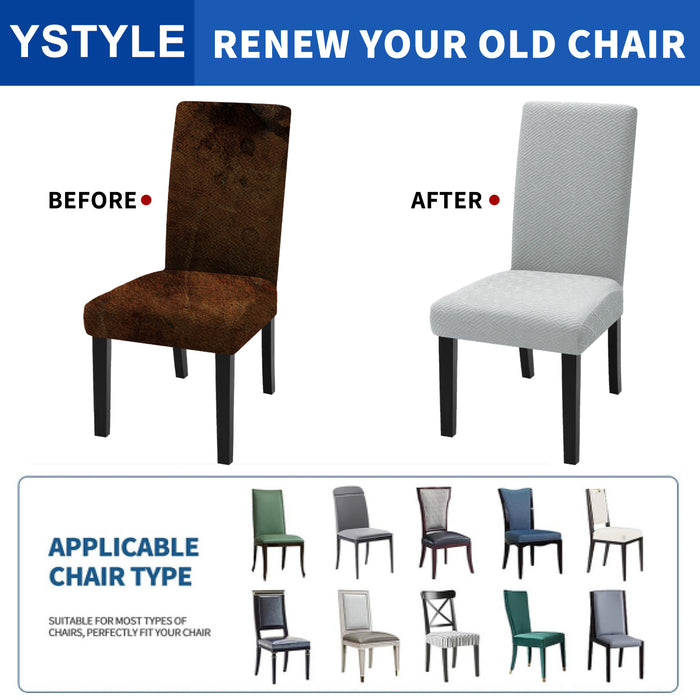 YSTYLE 4 Pieces Stretch Chair Covers With Backrest Soft Fabric