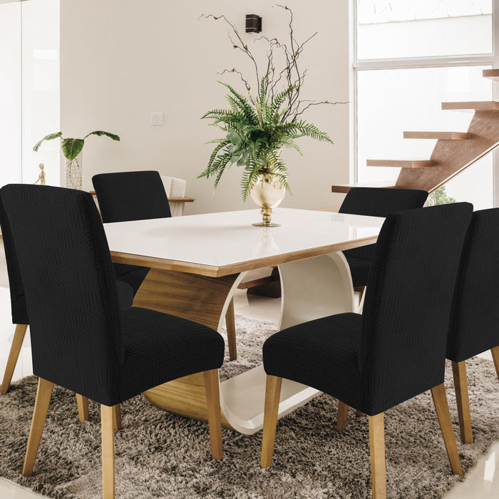 YSTYLE 4 Pieces Stretch Dining Chair Covers 48-70cm Back Height