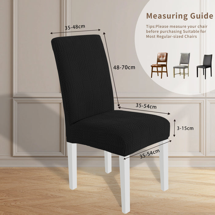 YSTYLE 4 Pieces Stretch Dining Chair Covers 48-70cm Back Height