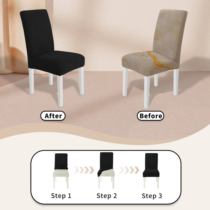 YSTYLE 4 Pieces Stretch Dining Chair Covers 48-70cm Back Height
