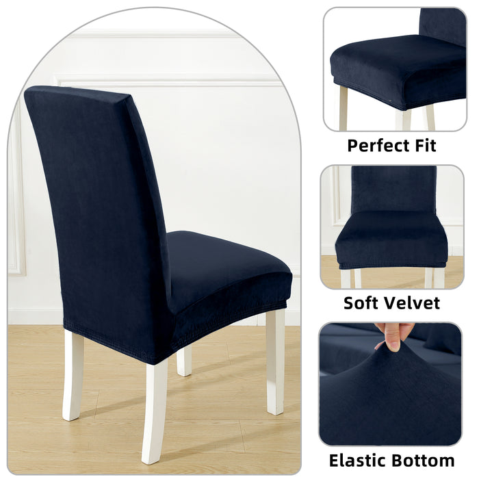 YSTYLE 4 Pieces Velvet Stretch Chair Covers with Backrest