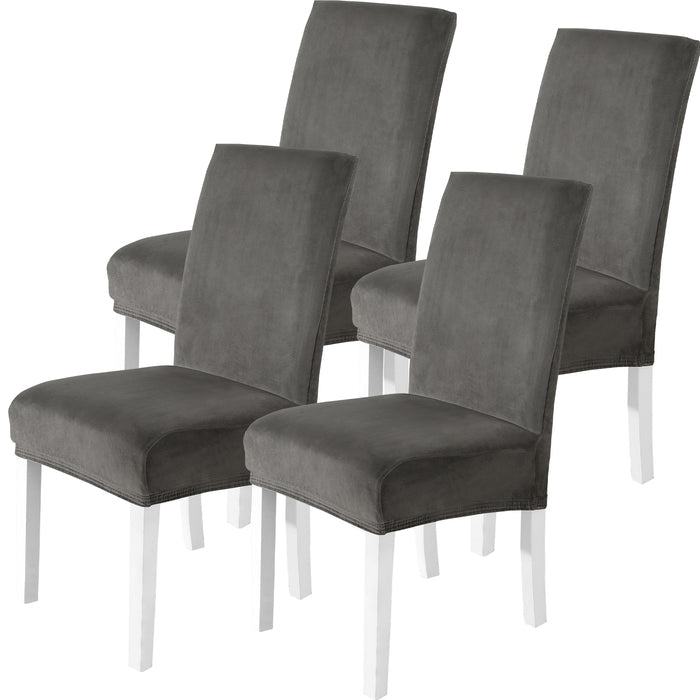 YSTYLE 4 Pieces Velvet Stretch Chair Covers with Backrest