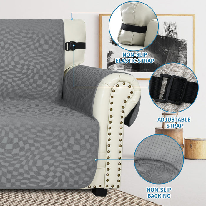 YSTYLE 4 Seater Sofa Cover with Side Pockets Anti Slip