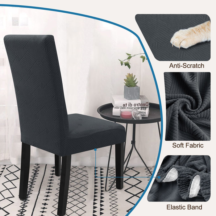 YSTYLE 6 Pieces Soft Stretch Chair Covers with Backrest Universal Fit