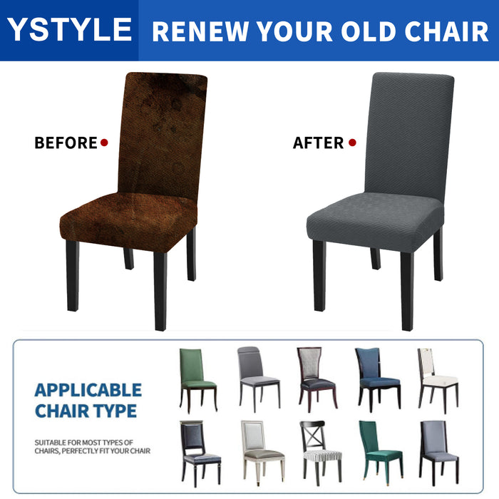 YSTYLE 6 Pieces Stretch Chair Covers With Backrest Soft Fabric