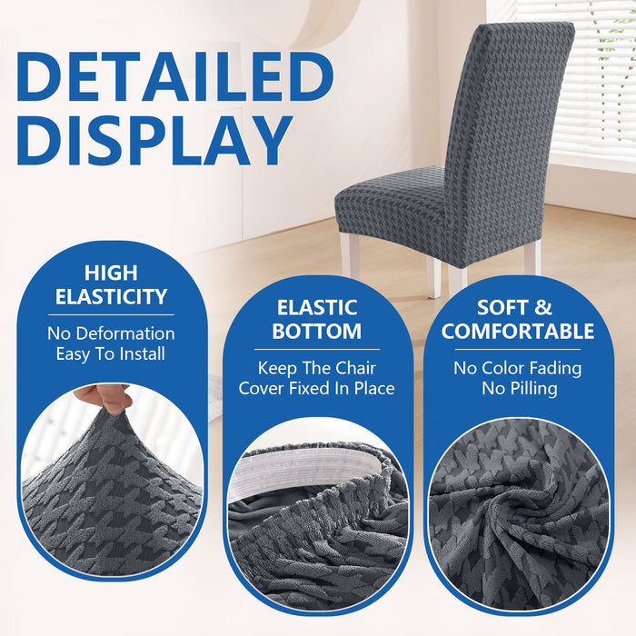 Ystyle 6 Pieces Stretch Chair Covers With Backrest Unique Pattern-YSTYLE