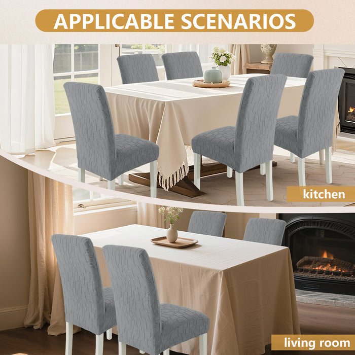 Ystyle 6 Pieces Stretch Chair Covers with Backrest Washable-YSTYLE