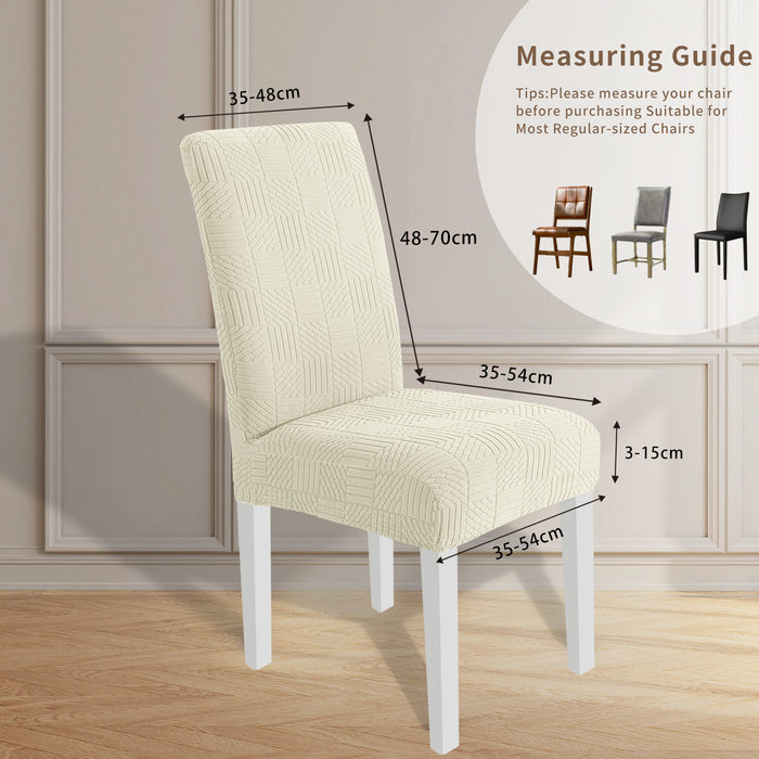 YSTYLE 6 Pieces Stretch Dining Chair Covers 48-70cm Back Height