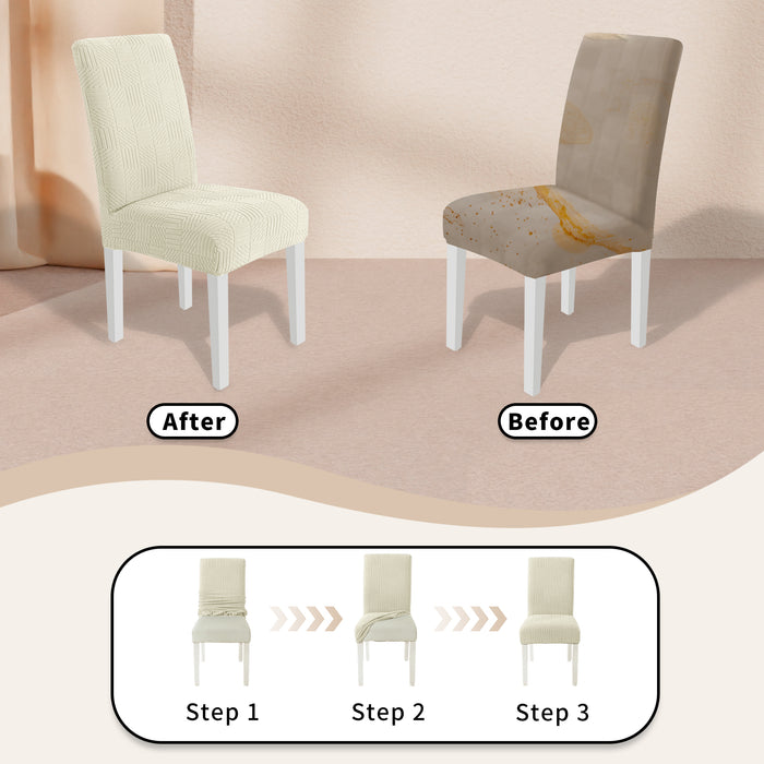 YSTYLE 6 Pieces Stretch Dining Chair Covers 48-70cm Back Height