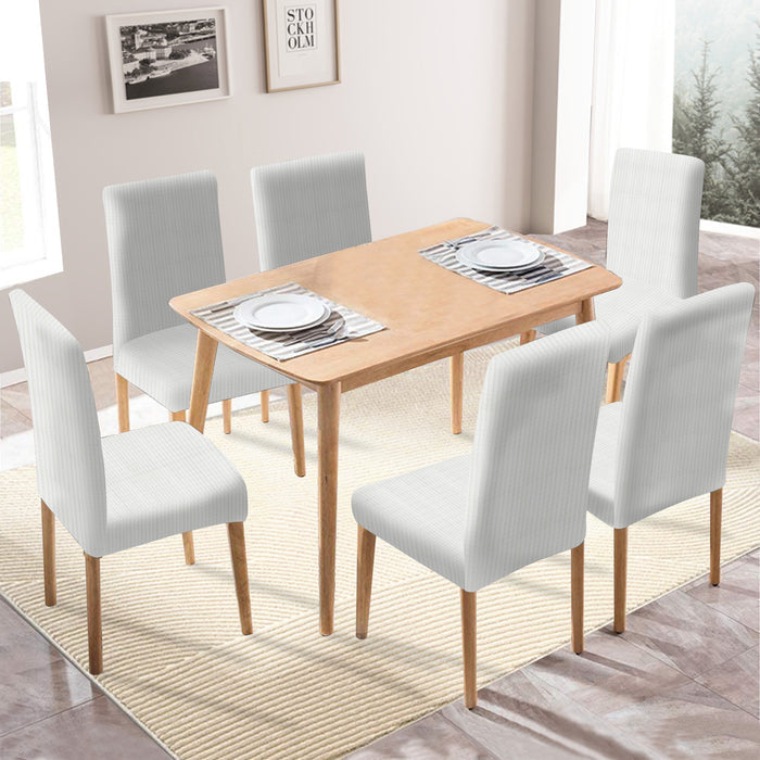 YSTYLE 6 Pieces Stretch Dining Chair Covers Jacquard Pattern