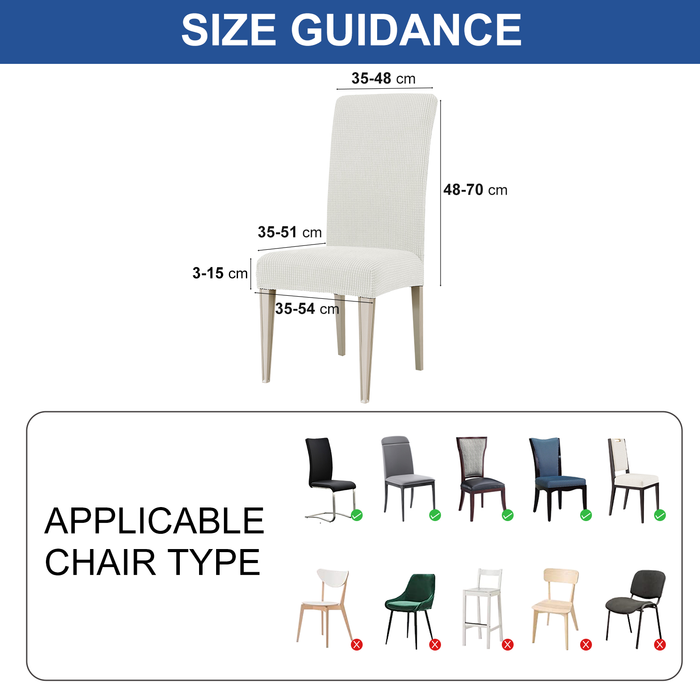 YSTYLE 6 Pieces Stretch Dining Chair Covers Jacquard Pattern