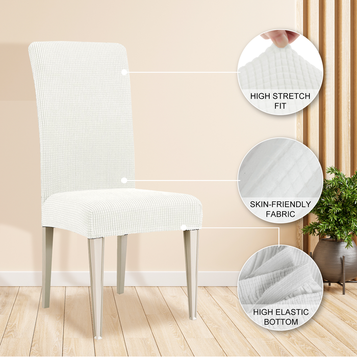 YSTYLE 6 Pieces Stretch Dining Chair Covers Jacquard Pattern