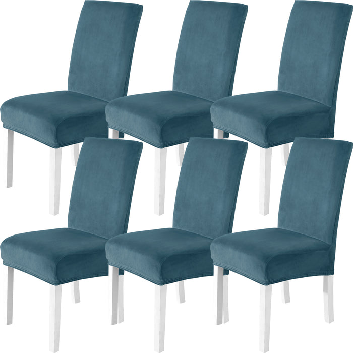 YSTYLE 6 Pieces Velvet Stretch Chair Covers with Backrest