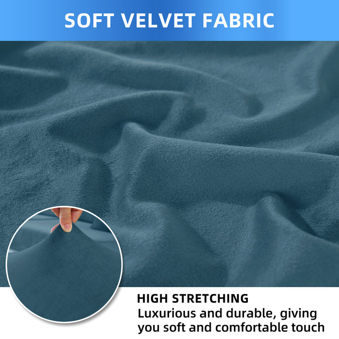 YSTYLE 6 Pieces Velvet Stretch Chair Covers with Backrest