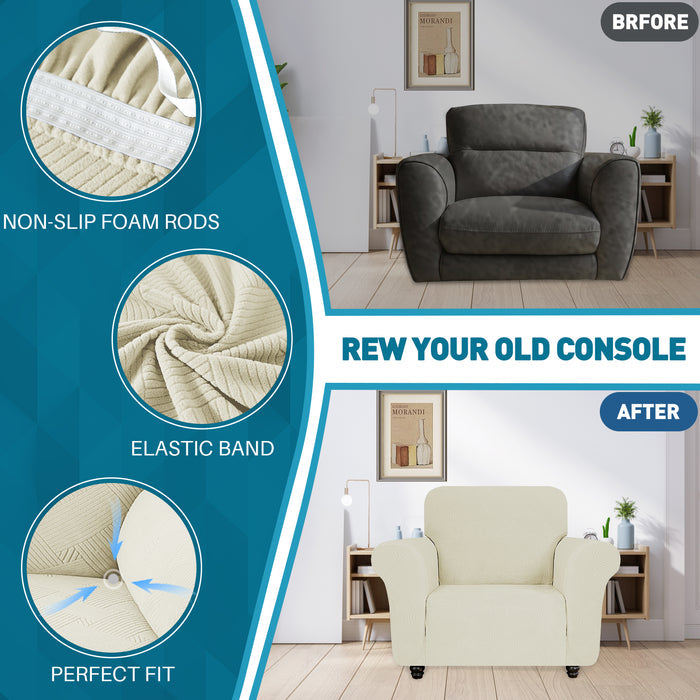 YSTYLE High Stretch 1 Seater Armchair Cover Anti Slip Washable