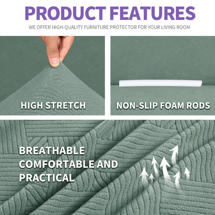 YSTYLE High Stretch 3 Seater Sofa Cover Anti Slip Washable