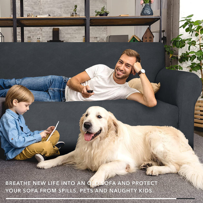 YSTYLE High Stretch 4 Seater Sofa Cover Anti Slip Washable